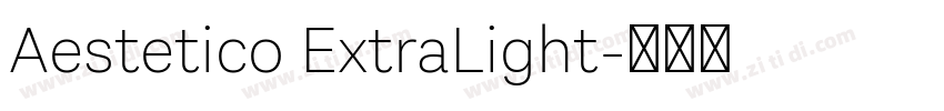 Aestetico ExtraLight字体转换